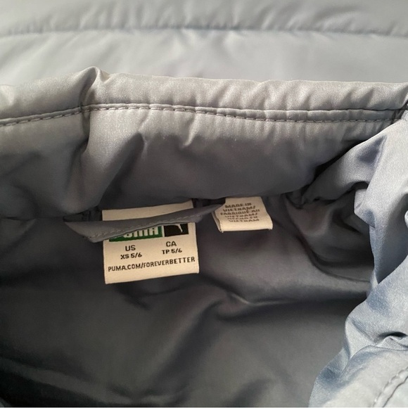 Puma Kids Blue Puffer Vest Size XS (5/6) - Picture 3 of 4